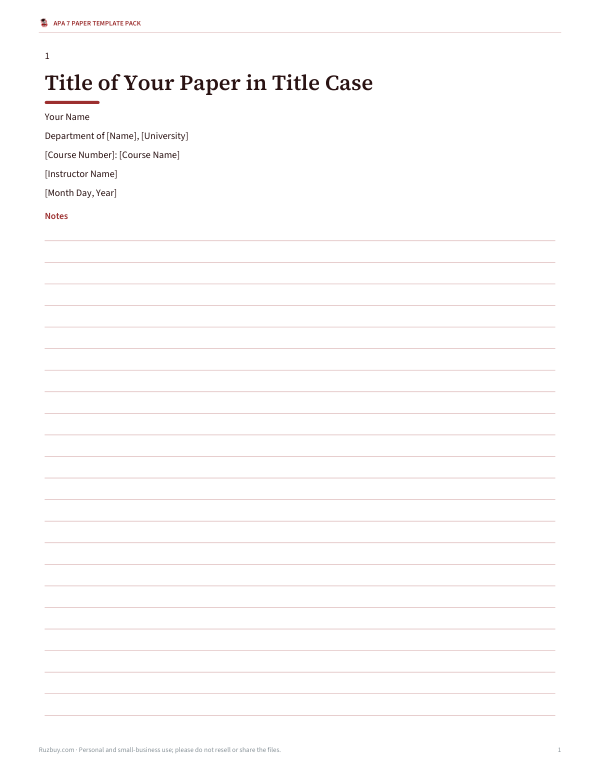 Preview of APA 7 Student Paper Template